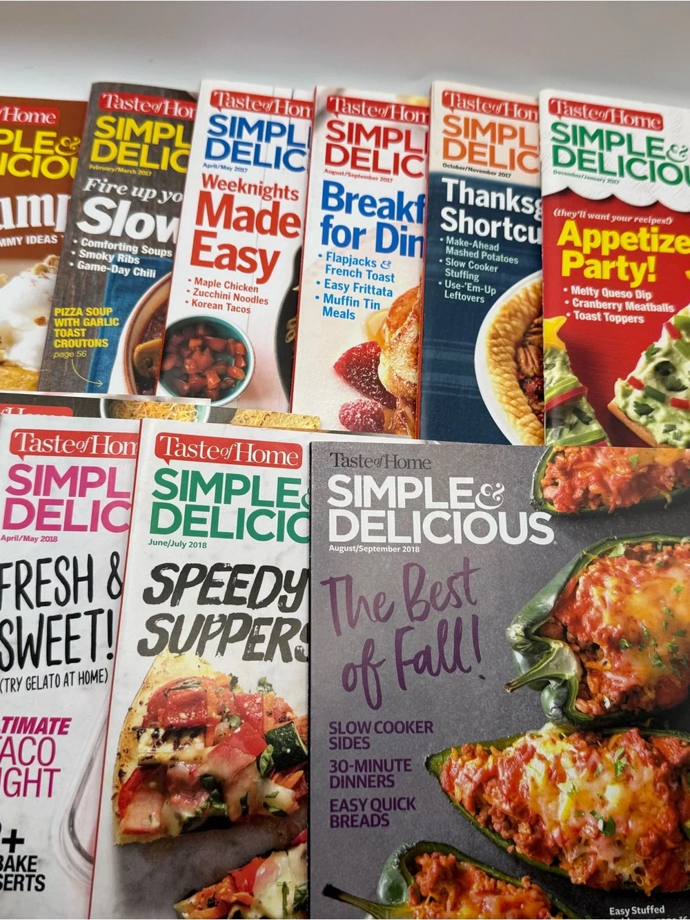 Taste of Home Simple & Delicious Holiday Cookbook Collection-Lot of 13/2016-19
